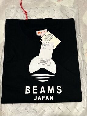 NEW BEAMS JAPAN Streetwear 100% Cotton Made in Japan Mount Logo T-Shirt Size S